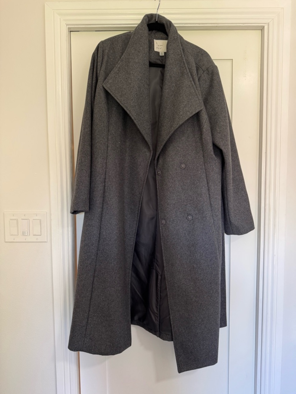 Target Women's Gray Long Trench Coat